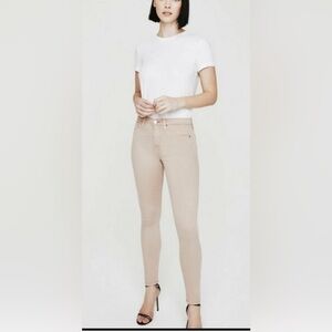 AG Adriano Goldschmied ankle skinny jeans leggins  28 blush pink stretchy skinny